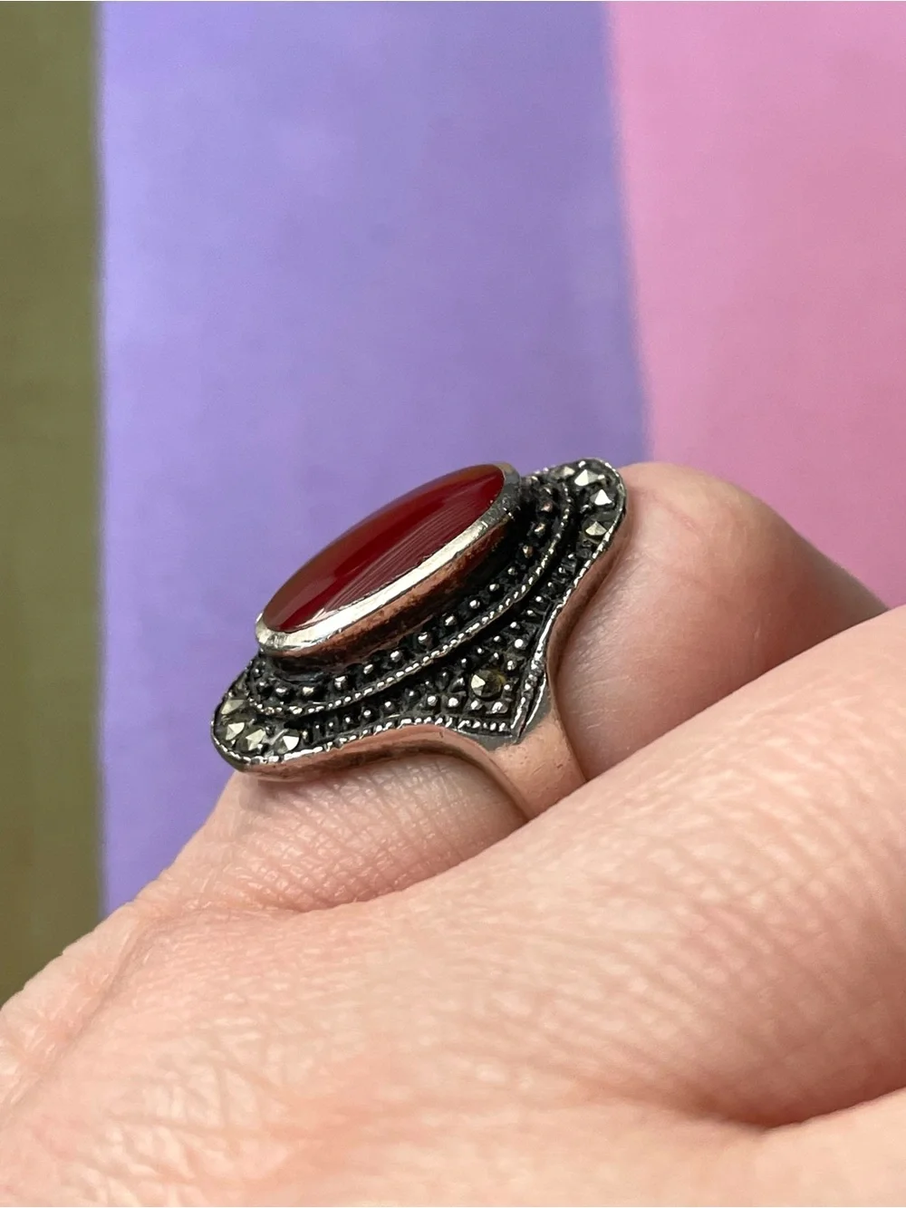 Vintage red stone